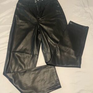 Zara Black Faux Leather Pants